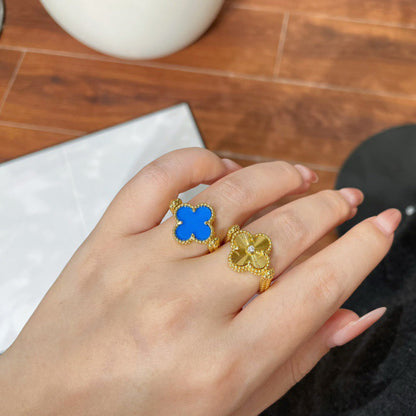 [Amore Jewelry]CLOVER RIVERSIBLE BLUE AGATE RING