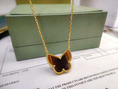 [Amore Jewelry] TIGER__ EYE BUTTERFLY NECKLACE