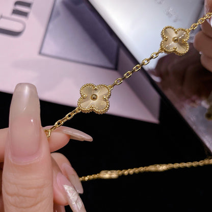 [Amore Jewelry]CLOVER 10 MOTIFS LASER NECKLACE