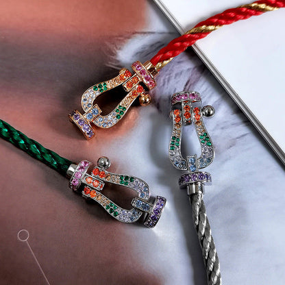 [Amore Jewelry]FORCE LARGE HORSESHOE  COLORED DIAMOND BRACELET ROSE GOLD