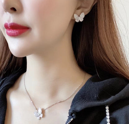 [Amore Jewelry]BUTTERFLY ALL DIAMOND EARRINGS