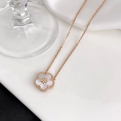 [Amore Jewelry]LUCKY  WHITE MOP  PLUM BLOSSOM NECKLACE