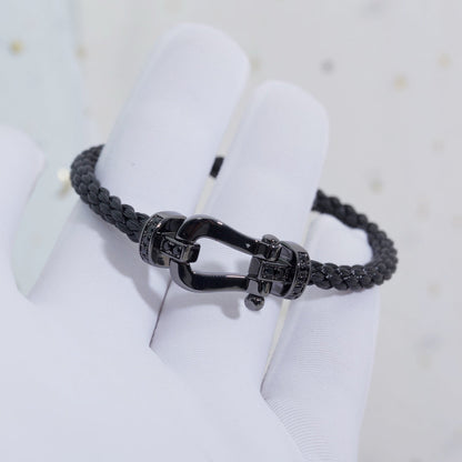 [Amore Jewelry]FORCE LARGE SERIES HORSESHOE BLACK SAMURAI BRACELET