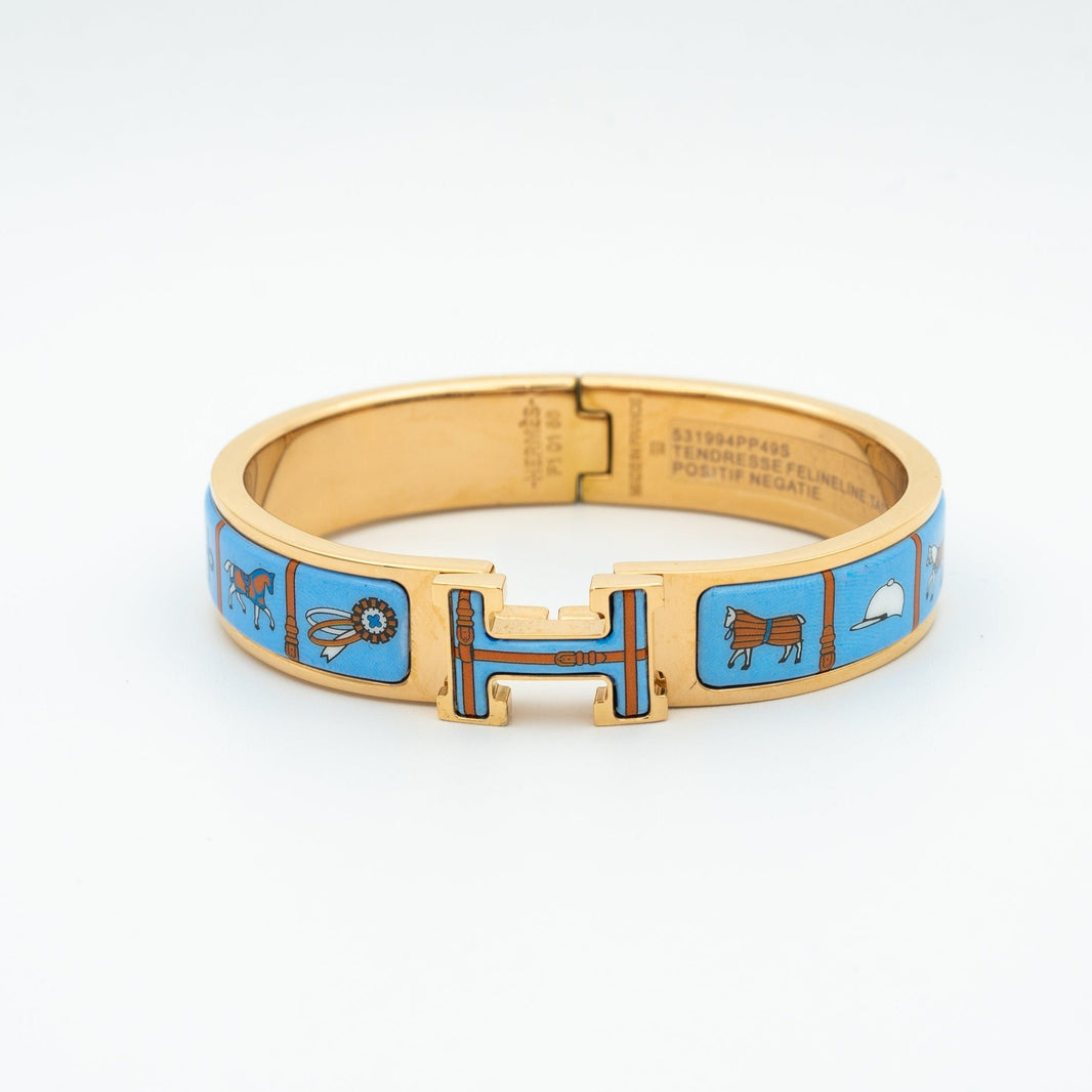 [Amore Jewelry]H PINK GOLD BRACELET BLUE CERAMIC