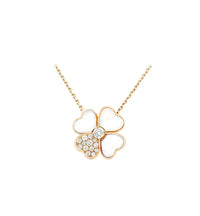 [Amore Jewelry]CLOVER MOP DIAMOND ROSE GOLD NECKLACE