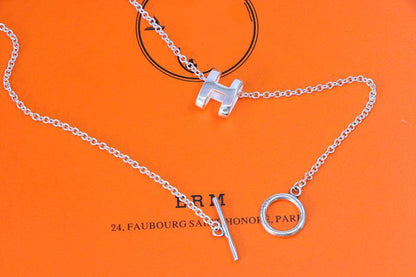 [Amore Jewelry]HM NECKLACE H LETTER OVAL SERIES