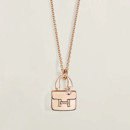 [Amore Jewelry]AMULETTE PEDANT ROSE GOLD NECKLACE