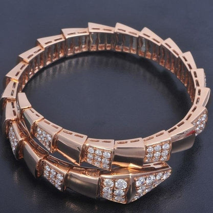 [Amore Jewelry]SERPENTI WIDE BRACELET PINK GOLD DIAMOND
