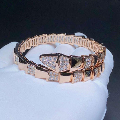 [Amore Jewelry]SERPENTI WIDE BRACELET PINK GOLD DIAMOND