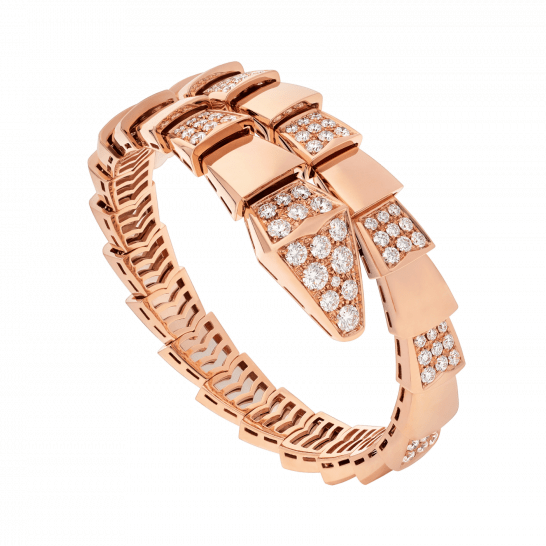 [Amore Jewelry]SERPENTI WIDE BRACELET PINK GOLD DIAMOND