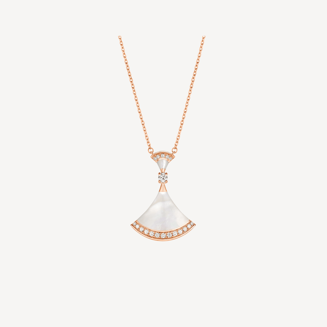 [Amore Jewelry]DREAM NECKLACE MOP PINK GOLD DIAMOND