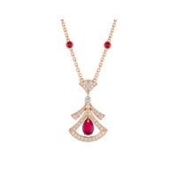 [Amore Jewelry]DREAM NECKLACE CARNELIAN DIAMOND PINK GOLD