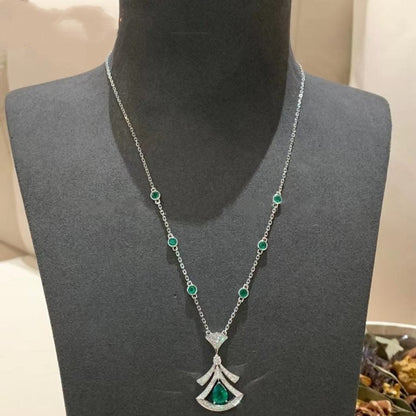 [Amore Jewelry]DREAM NECKLACE MALACHITE DIAMOND SILVER