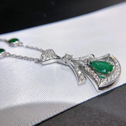 [Amore Jewelry]DREAM NECKLACE MALACHITE DIAMOND SILVER