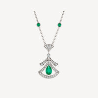 [Amore Jewelry]DREAM NECKLACE MALACHITE DIAMOND SILVER