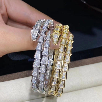 [Amore Jewelry]SERPENTI BRACELET GOLD DIAMOND DOUBLE ROW