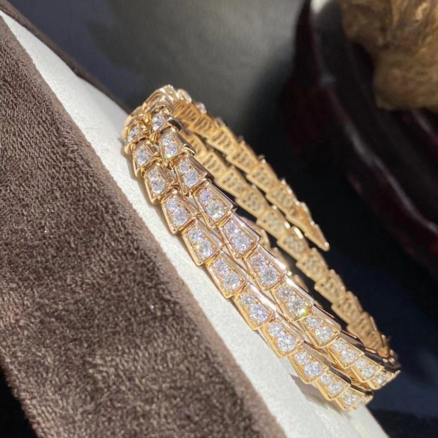 [Amore Jewelry]SERPENTI BRACELET GOLD DIAMOND DOUBLE ROW