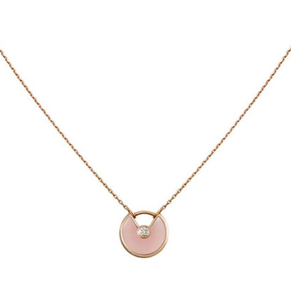 [Amore Jewelry]AMULETTE ROSE GOLD PINK MOP NECKLACE