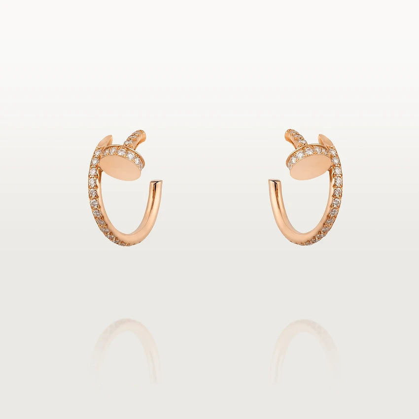 [Amore Jewelry]JUSTE EARRINGS 12.75MM PINK GOLD DIAMOND