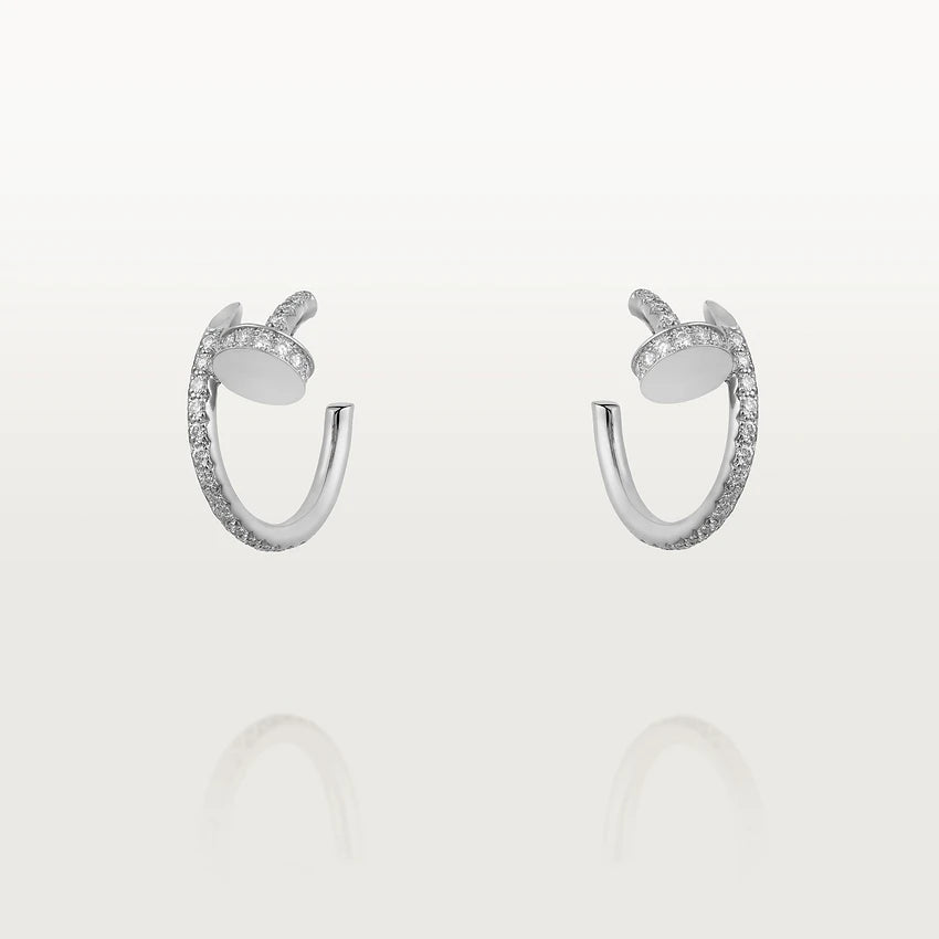 [Amore Jewelry]JUSTE EARRINGS 12.75MM SILVER DIAMOND