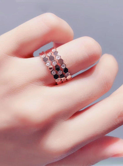 [Amore Jewelry]BEE LOVE RING PINK GOLD DIAMOND