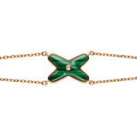 [Amore Jewelry]JEUX BRACELET MALACHITE PINK GOLD 1 DIAMOND