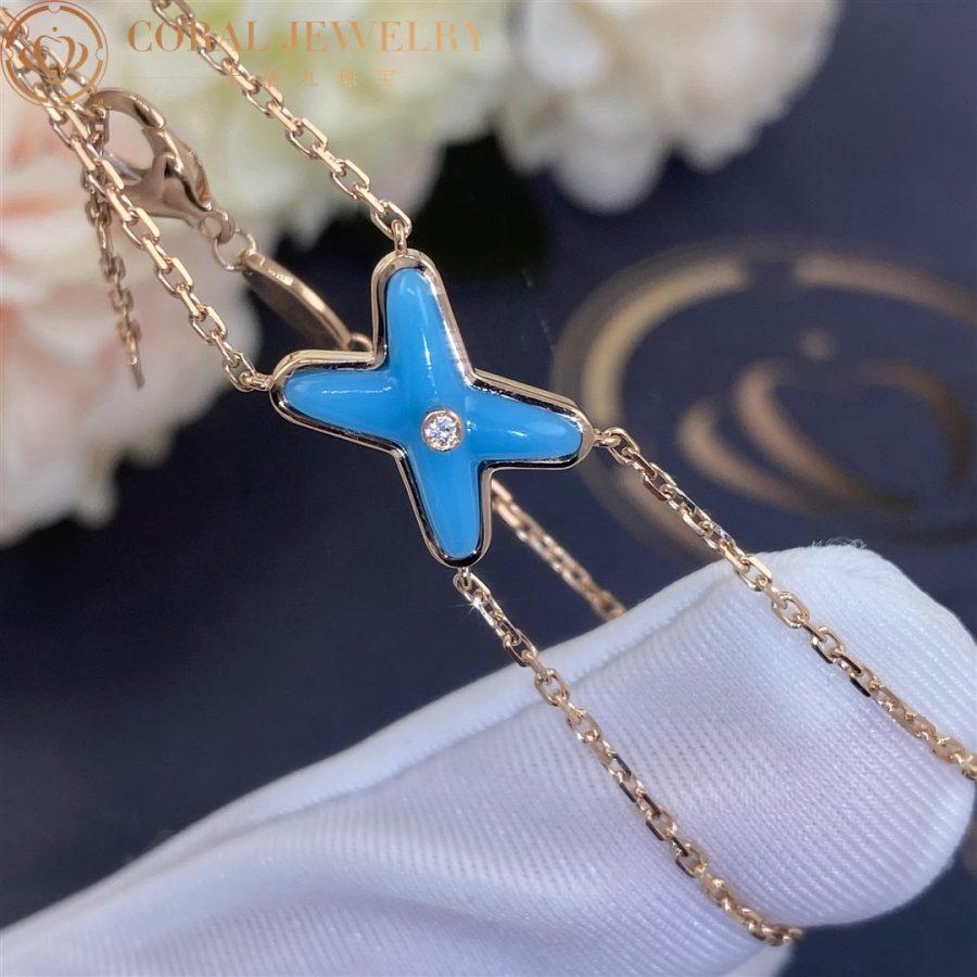 [Amore Jewelry]JEUX BRACELET TURQUOISE PINK GOLD 1 DIAMOND