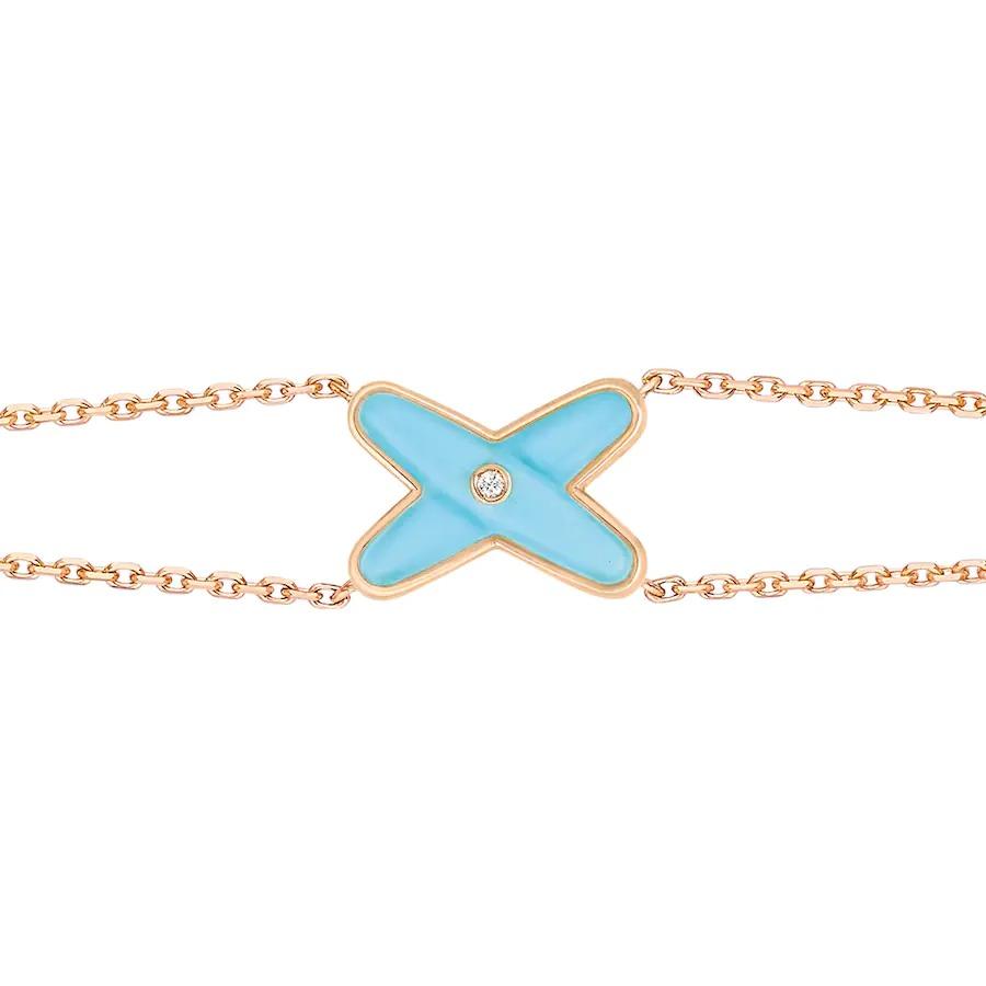 [Amore Jewelry]JEUX BRACELET TURQUOISE PINK GOLD 1 DIAMOND