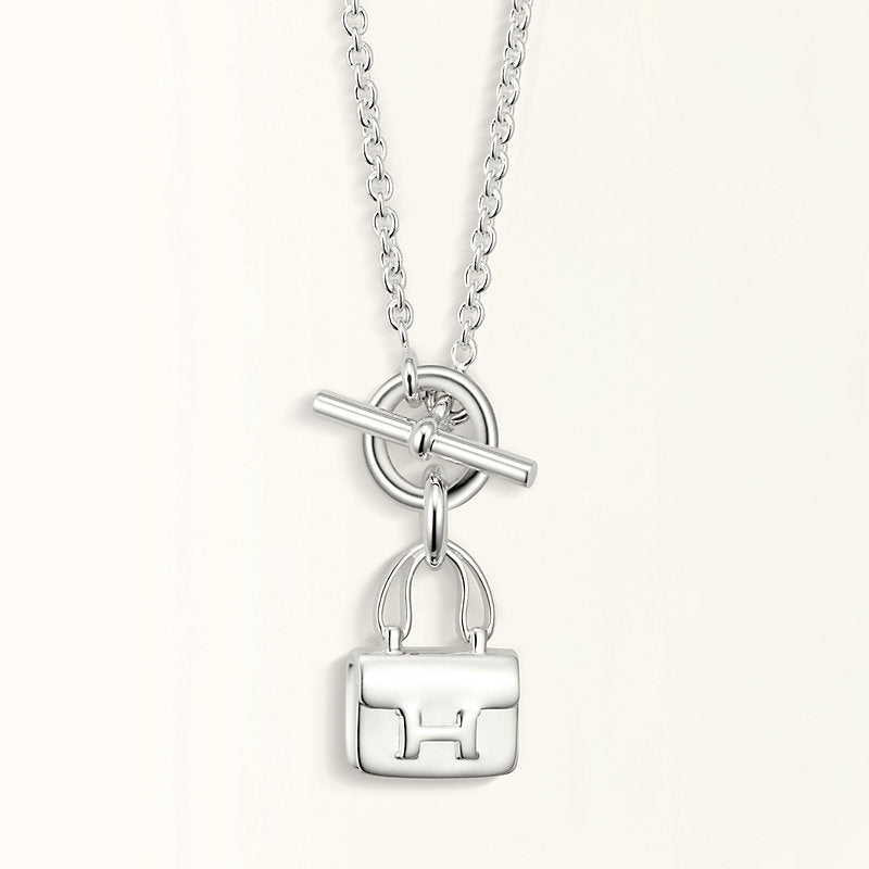 [Amore Jewelry]POP H PEDANT SILVER NECKLACE