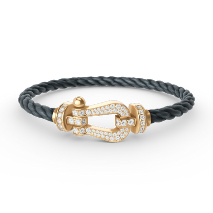 [Amore Jewelry]FORCE LARGE HORSESHOE FULL DIAMOND BRACELET GOLD