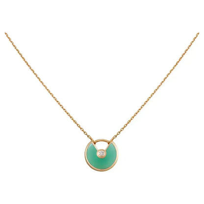 [Amore Jewelry]AMULETTE GOLD MALACHITE NECKLACE