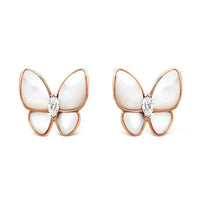 [Amore Jewelry]BUTTERFLY MOP DIAMOND EARRINGS