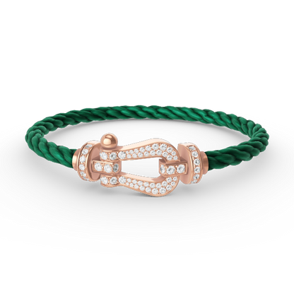 [Amore Jewelry]FORCE LARGE HORSESHOE FULL DIAMOND BRACELET ROSE GOLD