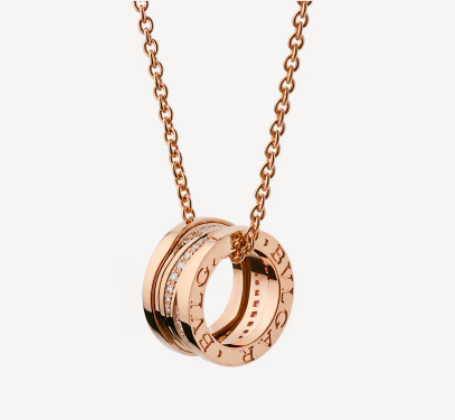 [Amore Jewelry]ZERO 1 PINK GOLD DIAMOND NECKLACE