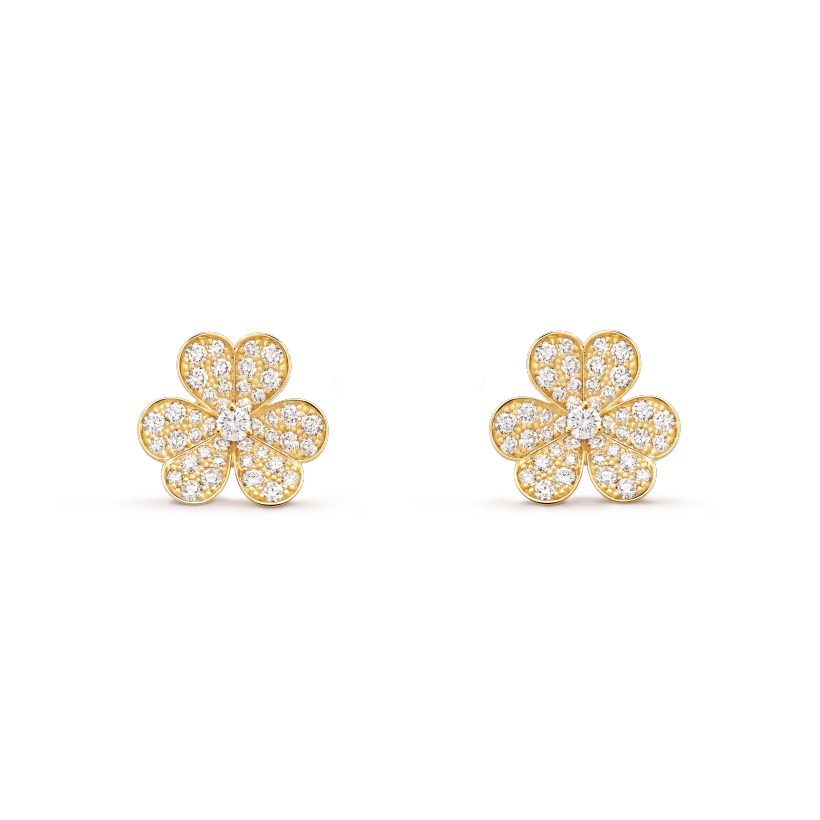 [Amore Jewelry]FRIVOLE GOLD FLOWER DIAMOND EARRINGS