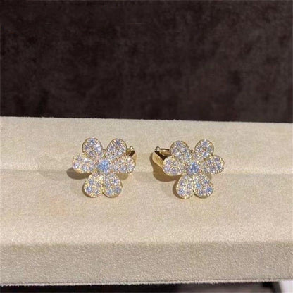 [Amore Jewelry]FRIVOLE GOLD FLOWER DIAMOND EARRINGS