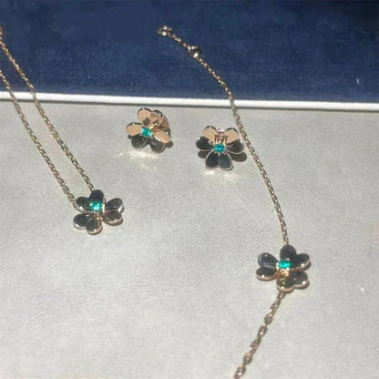 [Amore Jewelry]FRIVOLE  FLOWER MALACHITE EARRINGS