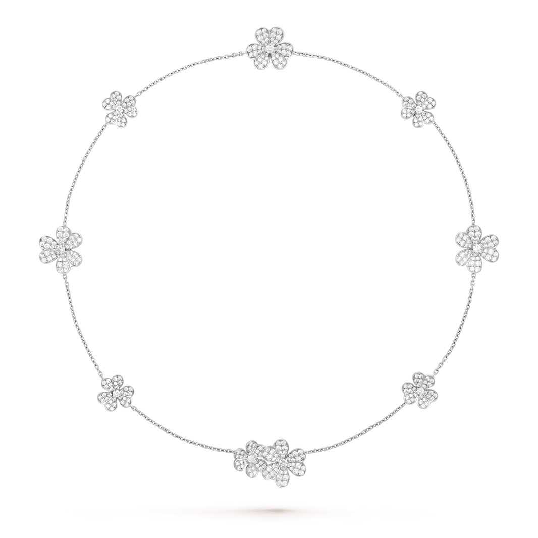 [Amore Jewelry]FRIVOLE SILVER 9 FLOWERS NECKLACE