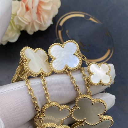[Amore Jewelry]CLOVER EARRINGS WHITE MOP 4 MOTIFS GOLD