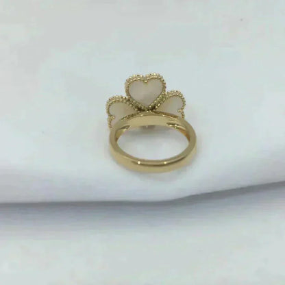 [Amore Jewelry]SWEET CLOVER WHITE MOP RING