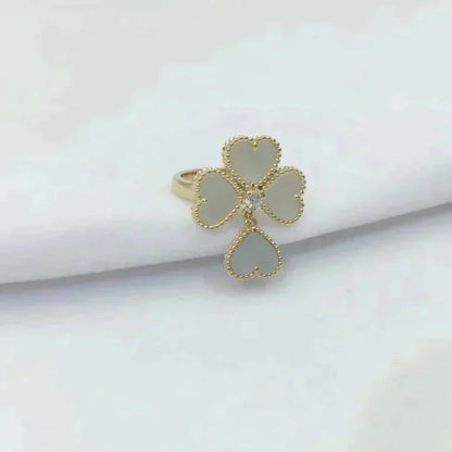 [Amore Jewelry]SWEET CLOVER WHITE MOP RING