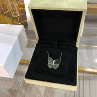 [Amore Jewelry]LARGE BUTTERFLY SILVER PENDANT DIAMOND NECKLACE